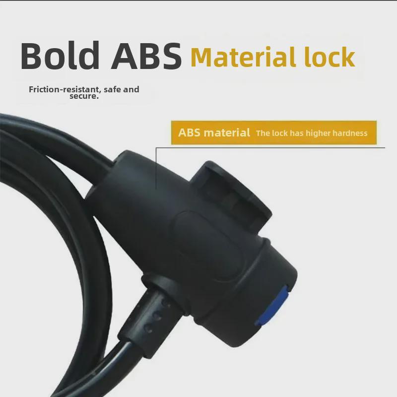 Портативный тросовый замок для велосипеда с защитой от краж и царапин