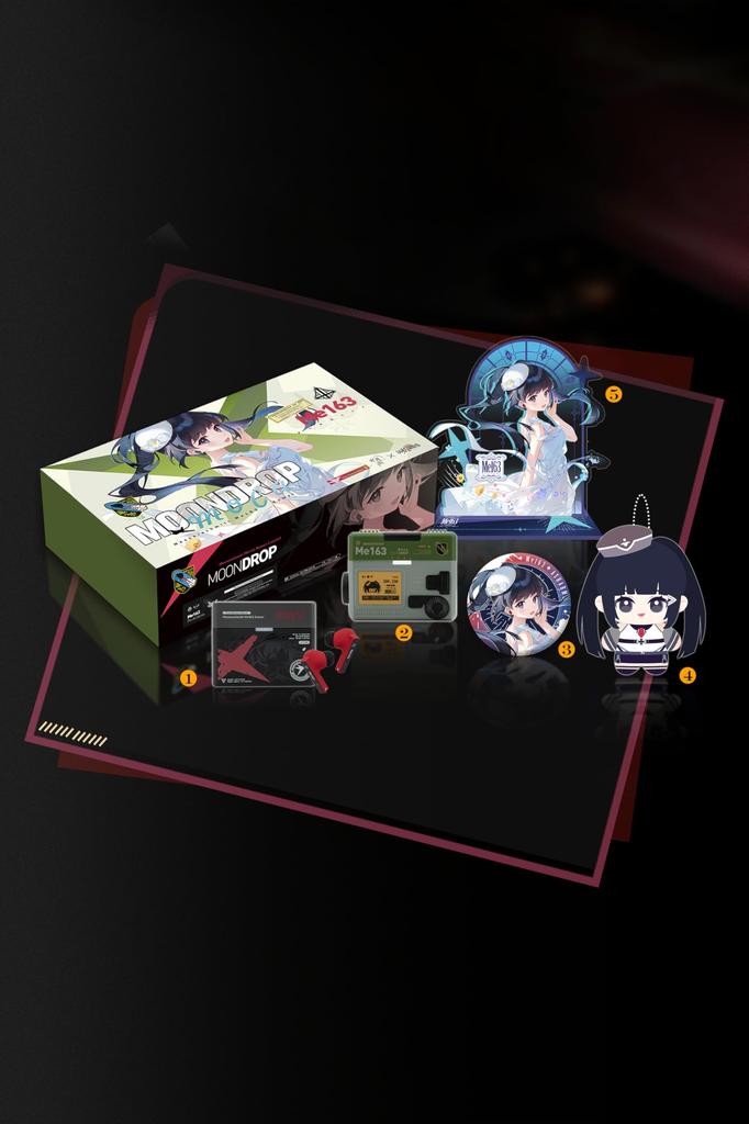 Suigetsuame MOONDROP MOCA x Ash Arms Me 163 Komet ANC Wireless Bluetooth Type Light Sensor Wear Wind Noise LC3 55ms Ceramic Composite Up to 23 Hours