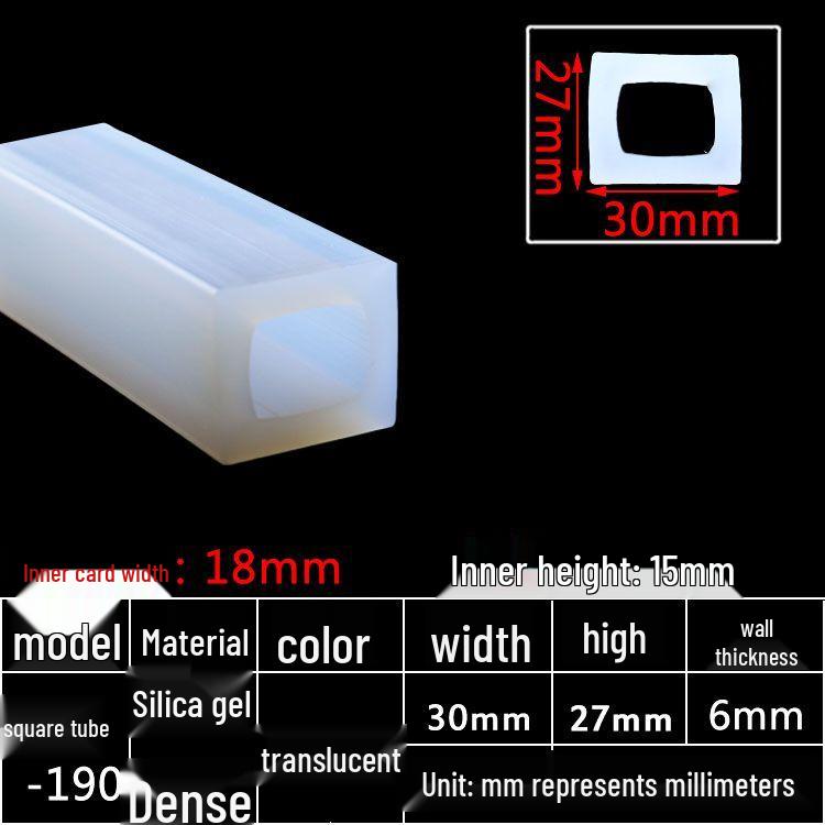 High-Temperature Resistant Silicone Square Tubing: Durable, Customizable, Aging-Resistant Rubber Sheath and Hollow Sealing Strip.