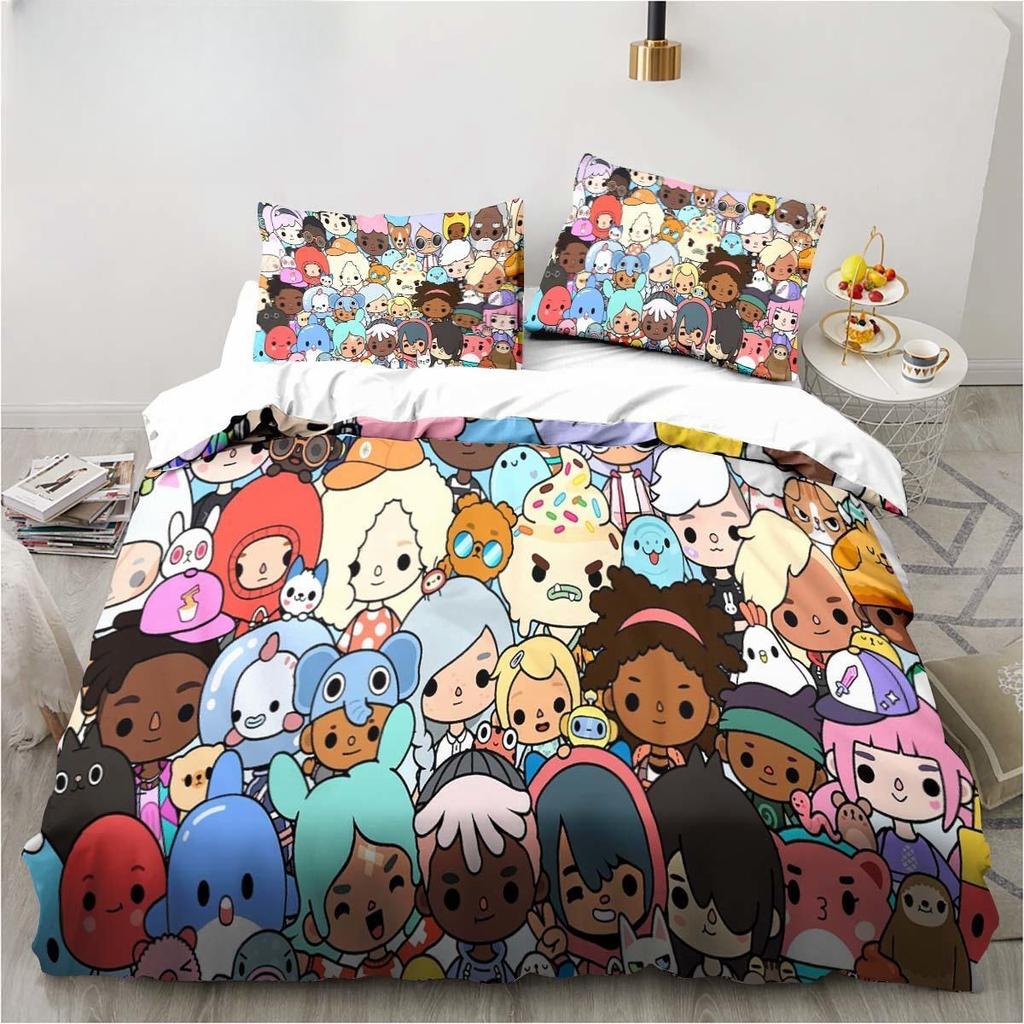 Новый игровой комплект постельного белья Toca Life World Excavator Sheet King Twin Double Child Bedding Set Mircofiber или Polyester Bedding Cover Set