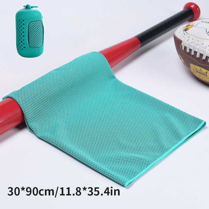Cooling Towel Portable Mini Silicon Gel Microfiber Ice Towel Breathable Fitness Sports Gym Running Swimming Quick Dry Cool Towel