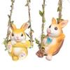 2025 Пасхальные качели подвеска-кролик уличный сад балкон дерево забор украшение ландшафтный дизайн животное подвесные украшения