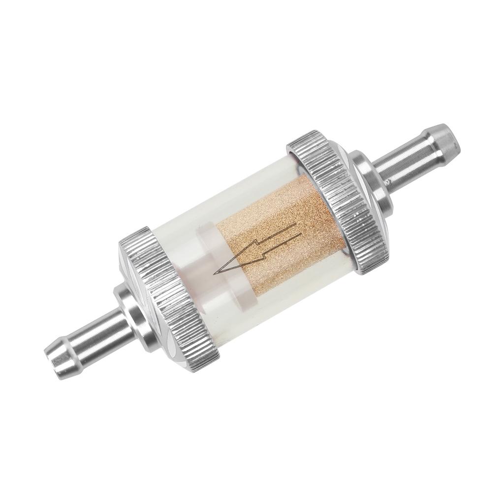 Motorcycle Fuel Gasoline Filter Carving ABS Heat Resistance for 6mm Diameter MotorbikeBlack