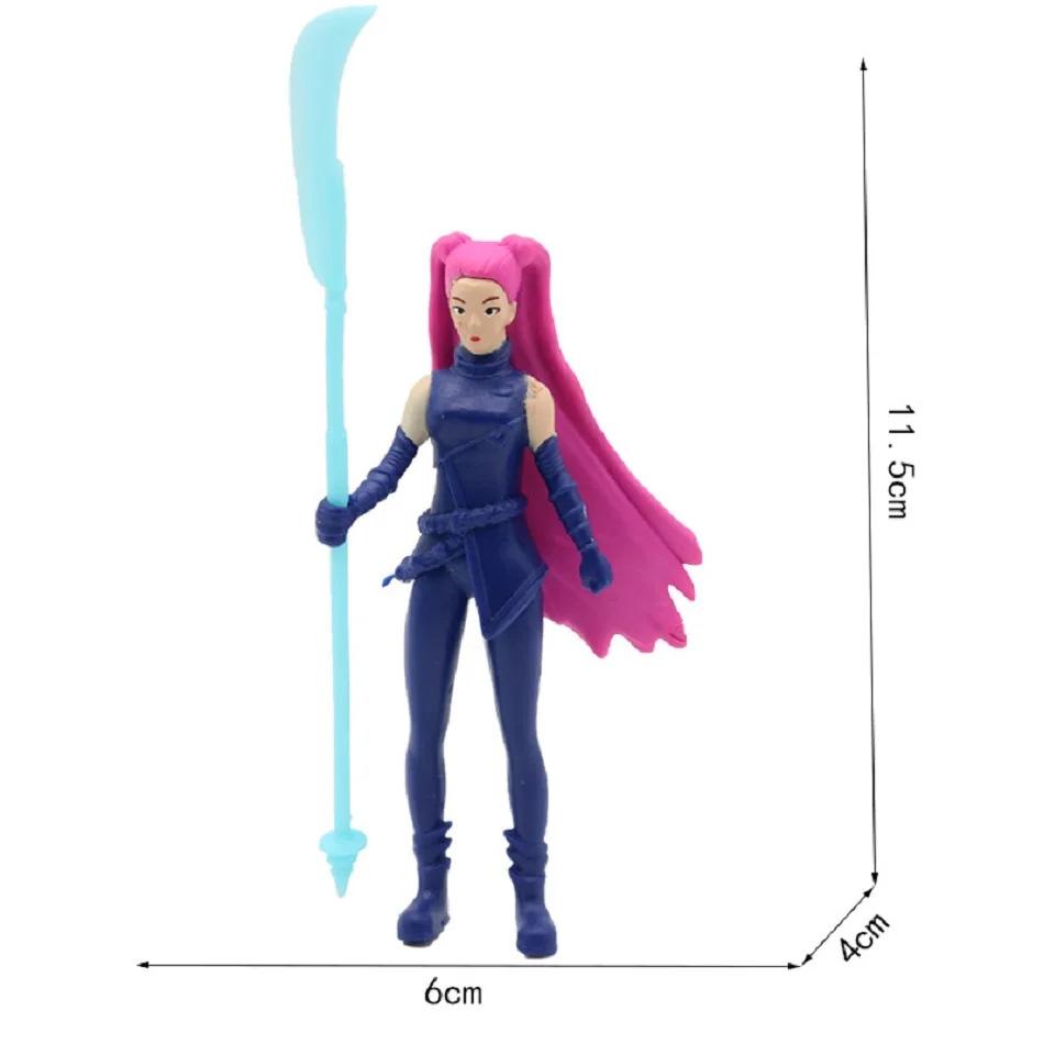 Мультяшная K-pop Охотники на демонов Руми Мира Зои Фигурка Модель Игрушка Дизайн с тигром Настольное украшение Модели Статуэтки Орнамент