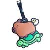 Уникальная подвеска на сумку Capybara, мультяшная багажная этикетка, идентификатор из ПВХ, японская кавайная культура, вдохновленная портативной этикеткой