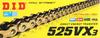 Motorcycle Chain Caulk Joint Included For Two Wheel Motorcycles D.I.D 525VX3-110ZB G&G (Gold)