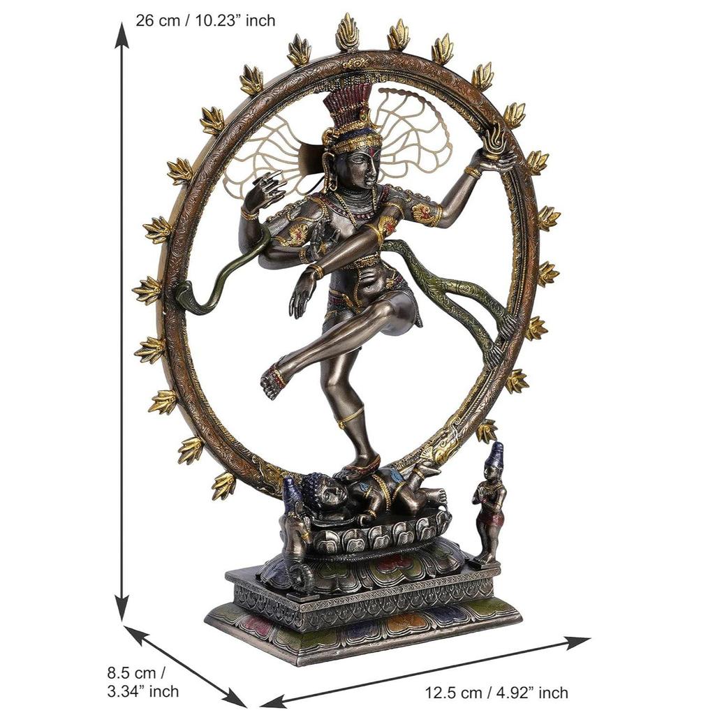 Новая бронзовая отделка, статуя танцующего Господа Шивы Натараджи, декоративный идол для дома, офиса, студий йоги, мест для медитации