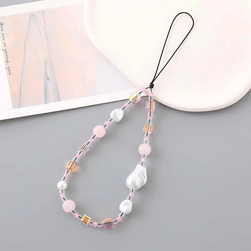 Простой инопланетный жемчужный звездный очаровательный ремешок на запястье чехол для телефона веревочные украшения для женщин модный жемчуг любви бант бисерная цепочка для телефона шнурок