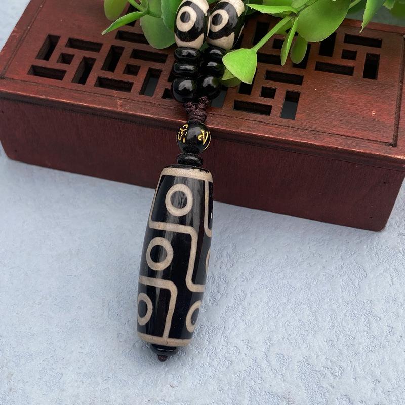 Тибетский агат Дзи с девятью глазами, кулон, ожерелье для мужчин и женщин с шестью истинными словами
