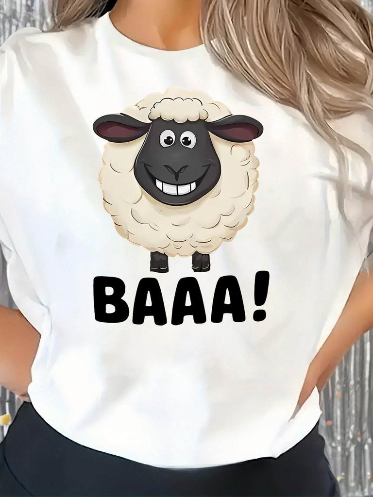 Funny Cartoon Sheep BAAS T-shirt
