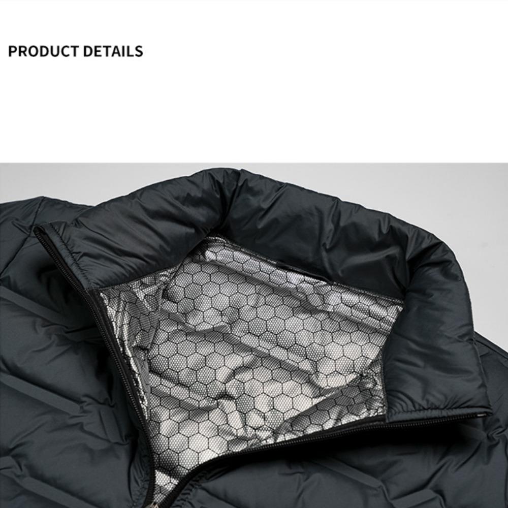 Графеновый самонагревающийся пуховик для мужчин, прочные ветрозащитные плиссированные пуховики с воротником-стойкой, классические теплые зимние куртки для мужчин