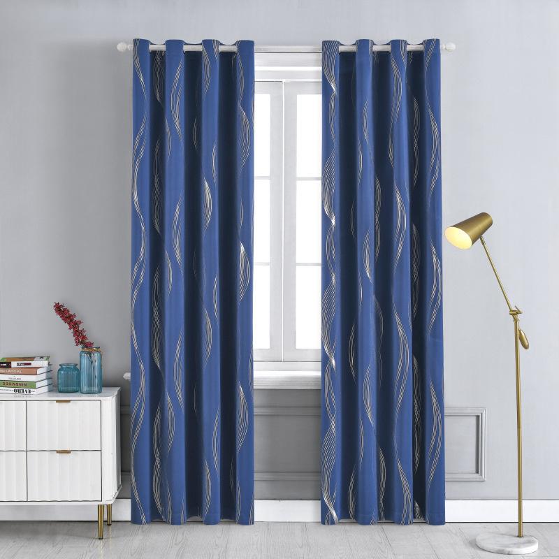Роскошные шторы блэкаут из серебристой фольги высокой плотности - 100% светоблокирующие теплоизолированные портьеры для спальни и гостиной