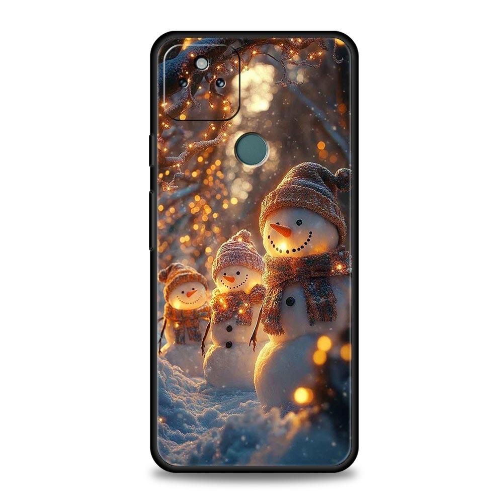 Чехол для телефона Рождественский снеговик для Google Pixel 10 9 8 7 6 9A 8A 7A 6A Pro Ударопрочный Мягкий ТПУ 9 Pro XL Чехол Capas Fundas