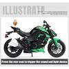 Масштаб 1/12 Модель мотоцикла Kawasaki Z1000 Уличный автомобиль Литье под давлением Металлический сплав Автобайк Амортизатор Внедорожник Автоцикл Игрушки Автомобиль