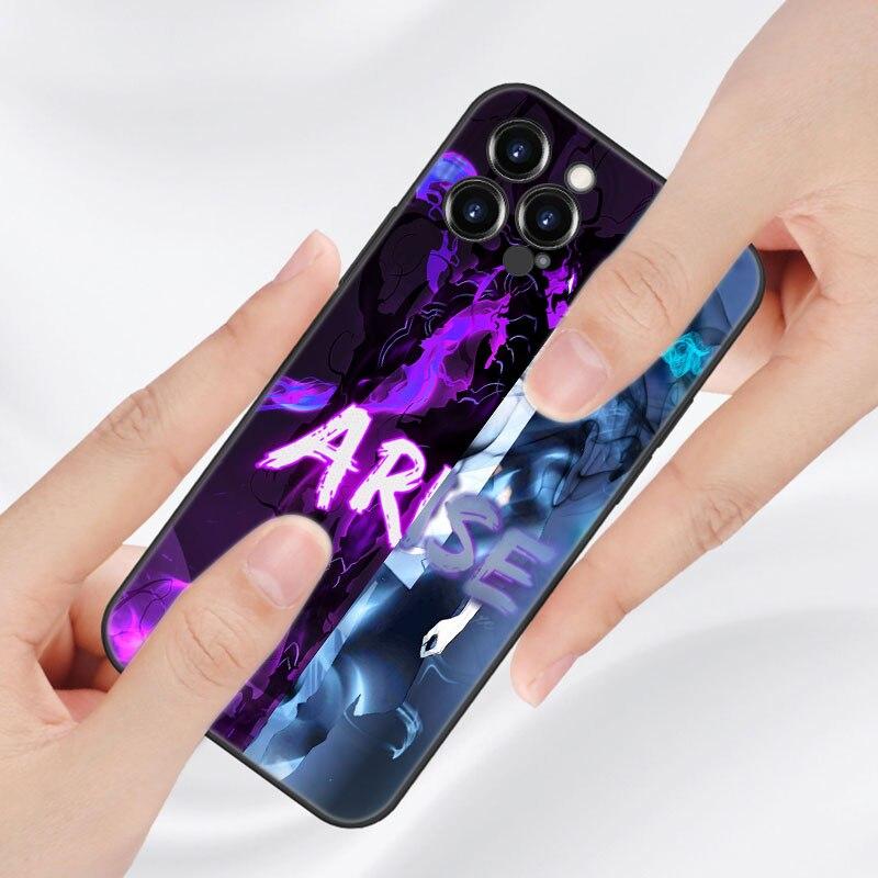 Чехол для телефона с выравниванием аниме Solo для Apple iPhone 13 12 Mini 11 Pro XS Max X XR 8 7 6S 6 Plus SE 2020 5S 5, мягкий черный чехол из ТПУ