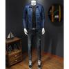 Spring Autumn Men Casual Coat, Men's, Leather Jacket, with Stand Collar
