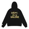 Los Angeles Vintage Beauty Trend GALLERY DEPT Cracked Printed Terry Hoodie Sweater Men's and Women's Bottom Jacket