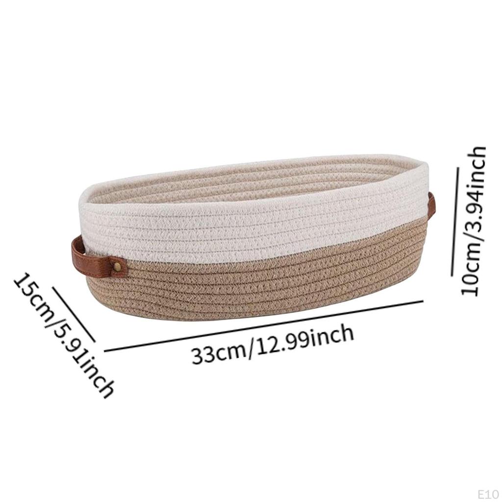 Basket Cotton with Handle, Storage And Bathroom Organizer Container