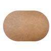 Двусторонний коврик под приборы из коровьей кожи в скандинавском стиле - водонепроницаемый и маслостойкий овальный изоляционный коврик