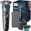 Electric Shaver S5000 Series with Washing Machine Model Electric Shaver for Men Rotary IQ Bath Shave Fully Petrol Blue (45 Blades, type/Skin