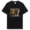 Novelty Awesome Vintage Classic 1977 Original T Shirt Streetwear Cotton Birthday Gifts Summer Style Crew Neck T-shirt Men Tees