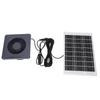 4 Inch Exhaust Fan with 6W Monocrystalline Silicon Solar Panel Grey Round Solar Vent Fan for Chicken Coop Greenhouse