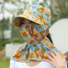 Anti-UV Tea Picking Cap Wide Brim Sunscreen Hat Casual Women's Ponytail Hat  Outdoor
