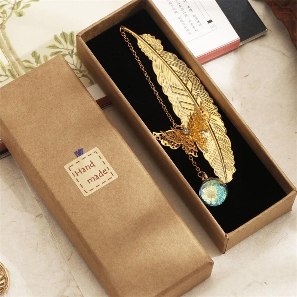 Multi-Color Eternal Flower Bookmark Zinc Zinc Alloy Stationery Gift Box Birthday Gift