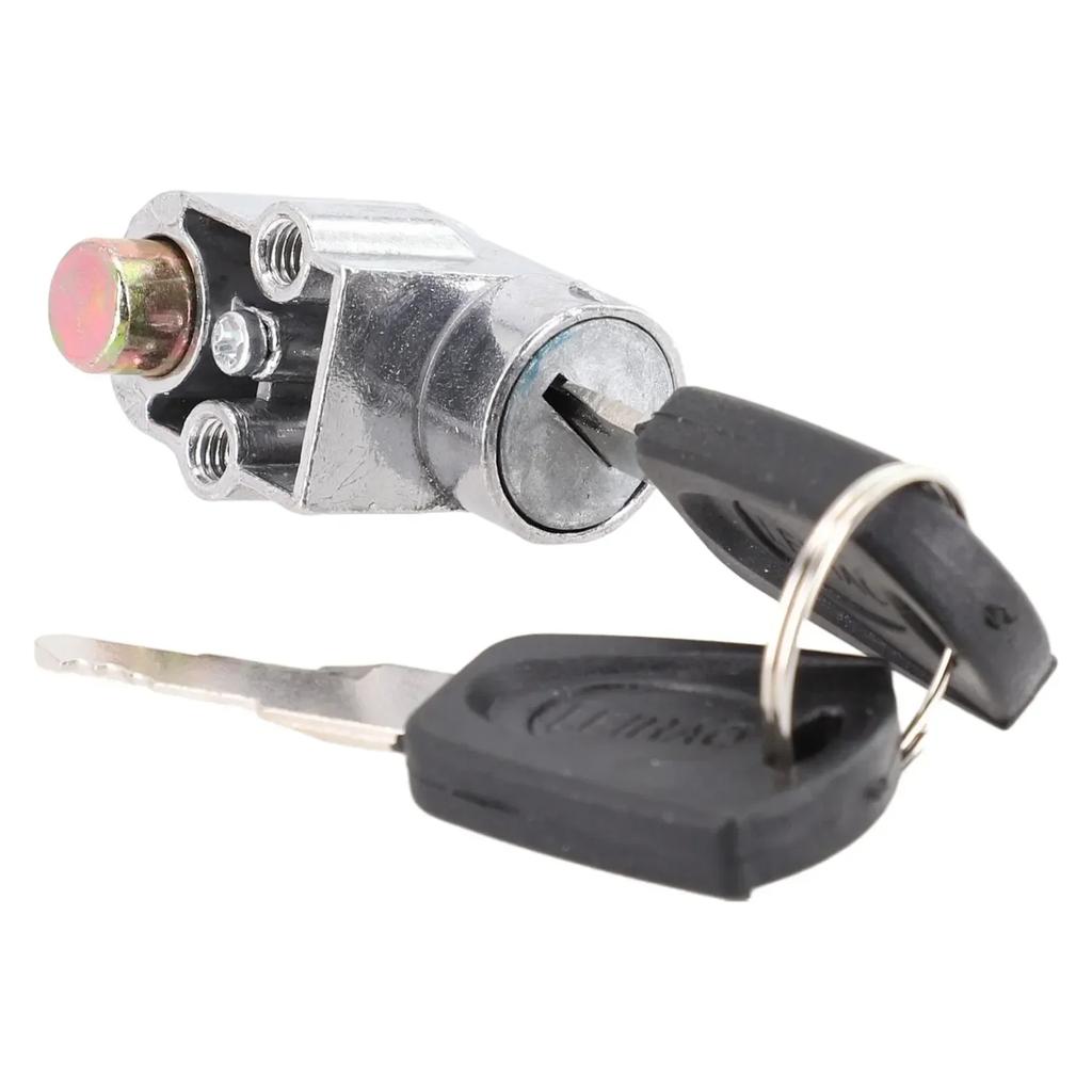 Замок безопасности аккумулятора с 2*ключами для мотоцикла, электрического электровелосипеда, скутера, металлический комплект для замены замка зажигания