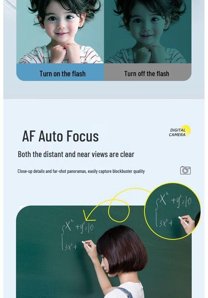 Retro High-Pixel CCD Digital Camera for Students and Travelers, Portable Beauty D01