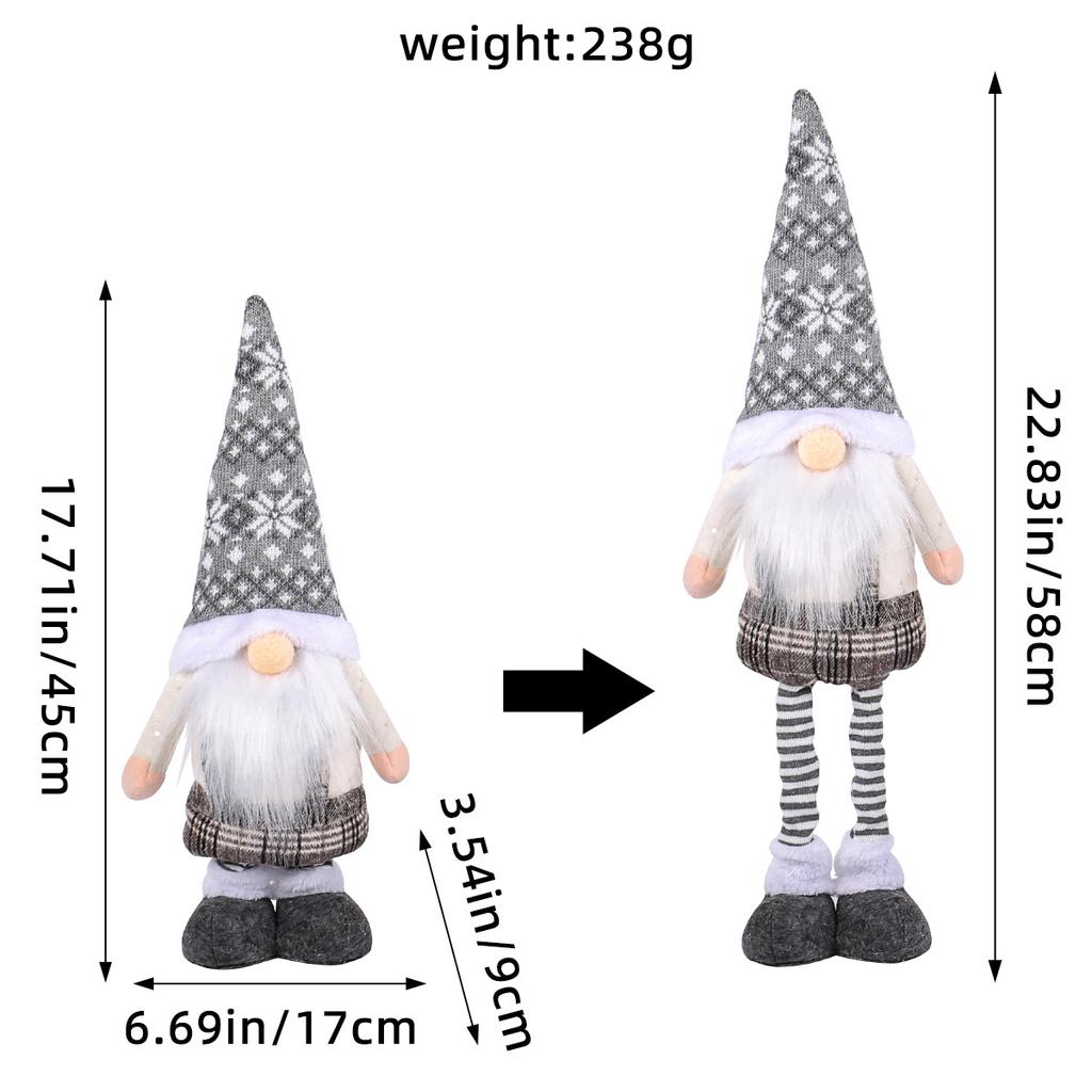 A Variety of Christmas Standing Telescopic Doll Hotel Window Christmas Snowman Elk Doll Decorative Ornaments