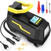 Tyre Inflator Portable Air Compressor DC/AC, Electric Tyre Air Pump with Tyre Pressure Gauge, 150PSI Auto-Stop Air Pump with LED Light for Car