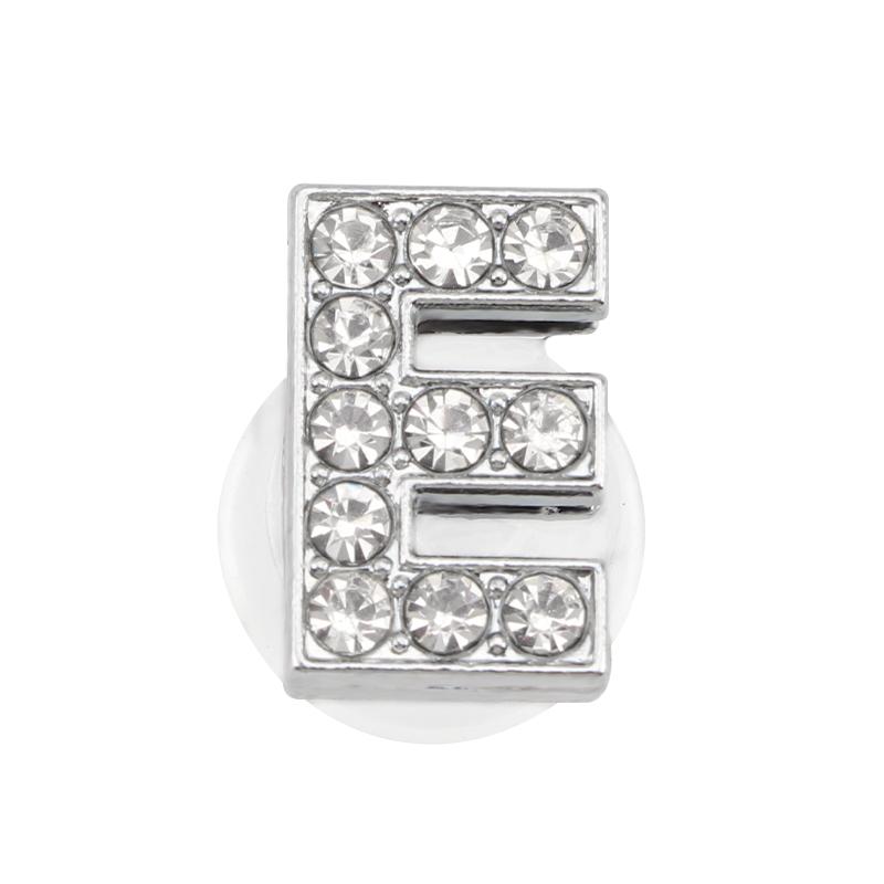 1 шт. Шармы для обуви Блестящие Стразы Буква Кристалл Алфавит Шарм для обуви Украшения Ювелирные изделия Слайдер Браслет Наручные повязки Аксессуар