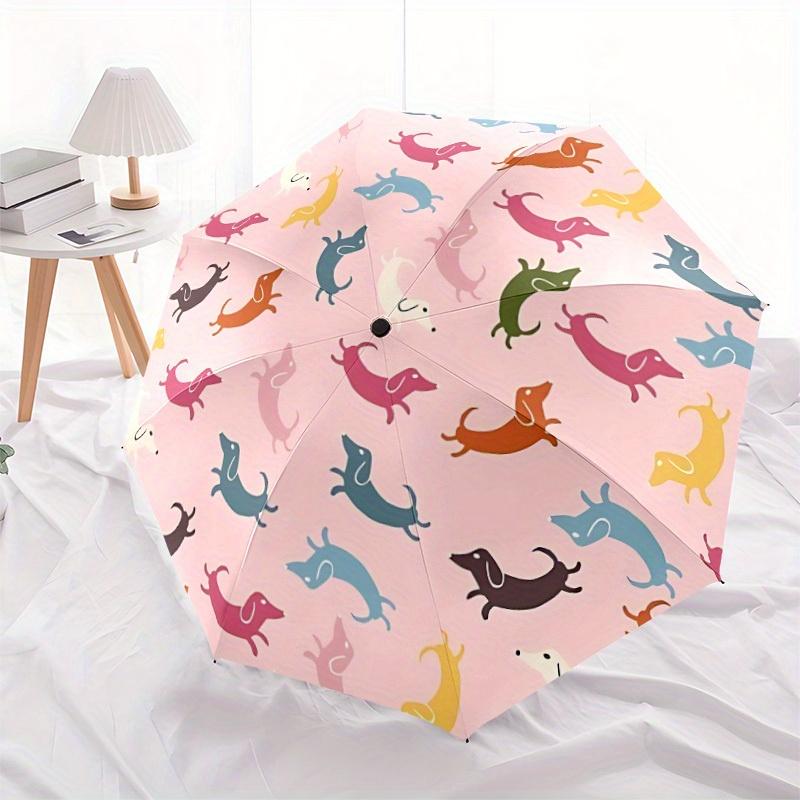 1pc Dachshund Automatic Umbrella 8-Bone Design Compact Gear for Outdoor Travel, Perfect Holiday Gift yy250827033