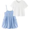 Balabala Girls' Summer Bowknot A-Line Dress