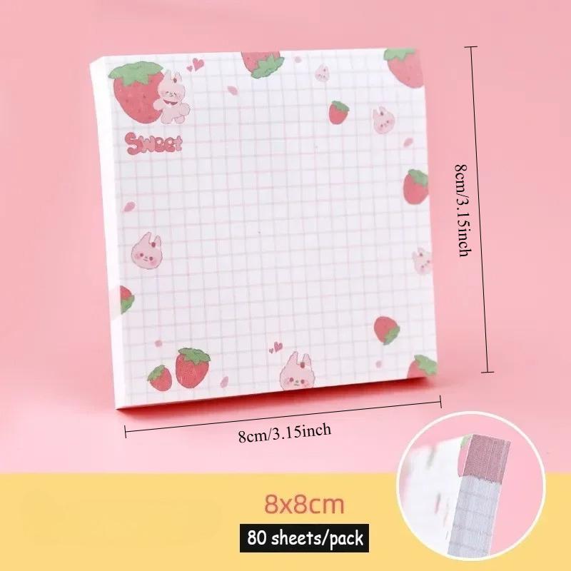 80 шт/уп. Кавайные животные и фрукты липкие заметки блокнот список дел милые принадлежности для ведения журнала наклейка для планера декор