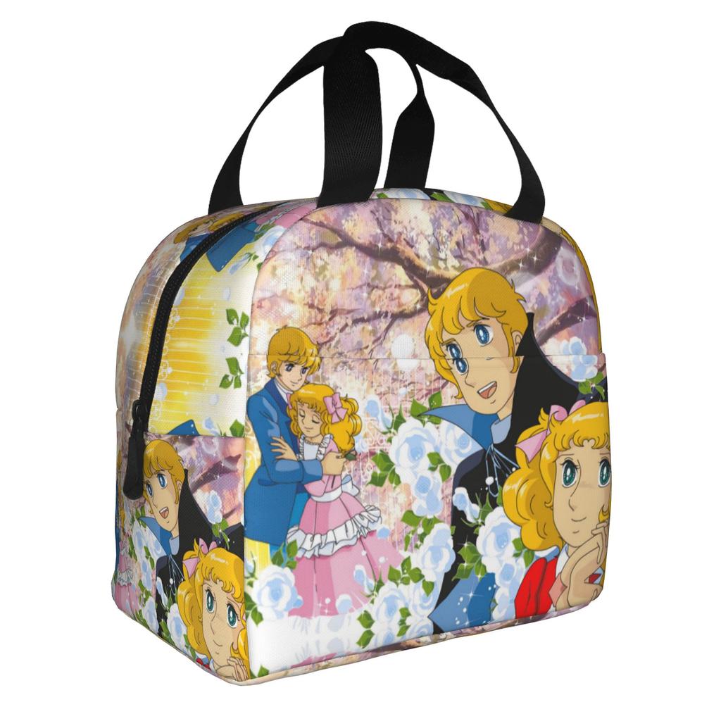 Anime Manga Candy Candy Lunch Bag Women Thermal Cooler Insulated Lunch Boxes for Adult Office