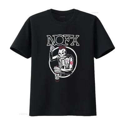 NOFX 30-летие Панк-рок Череп Мужская футболка Большой размер винтажная Стиранная Дышащая с принтом Стильная мода homme