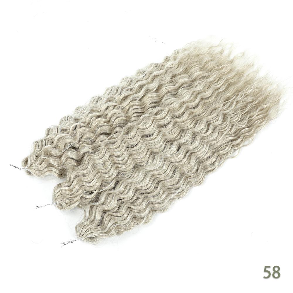 For Twist Crochet Synthetic High-Temp Machine Double Weft 22 Inches 300g 3Pcs/Lot#1B #4 BUG2 Water Wave Extensions Braid