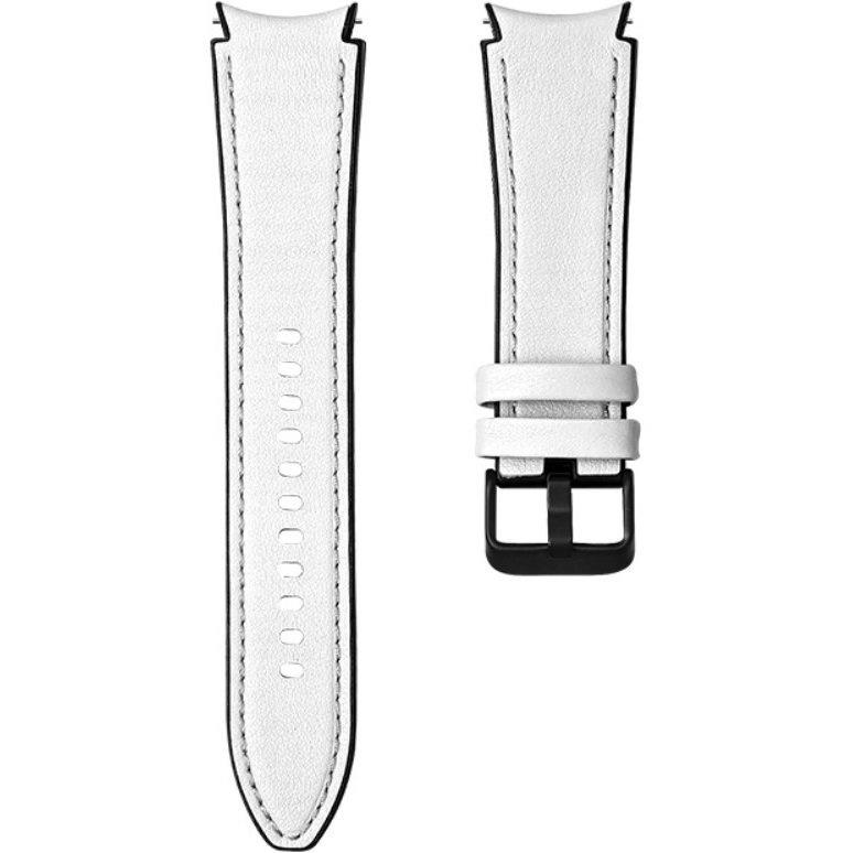 Leather Strap for Samsung Galaxy Watch 4/5/6/7/FE 40/42/43/44/45/46/47mm, White