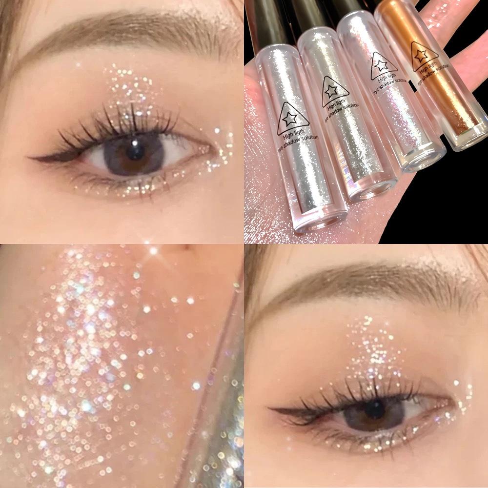 High Light Liquid Eyeshadow Wholesale Flash Waterproof Anti-perspirant Sleeper Silkworm Ultra Shiny Piece Brightening Eyeshadow Makeup Student Makeup