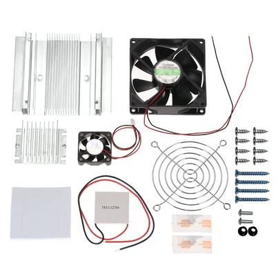 HUIOP DIY Набор для охлаждения, Вентилятор + Комплект системы охлаждения TEC1-12706 с полупроводниковым модулем теплоотвода + Радиатор + Термоэлектрический охладитель Пельтье Refrigerati