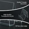 Clear Acrylic Easel Display Stands | Transparent Angled Shelf Design for Versatile Home or Office Decor - Tablets, Albums