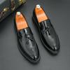 Мужская обувь большого размера новая кожаная обувь модная мужская обувь с бахромой кожаные лоферы обувь парикмахера
