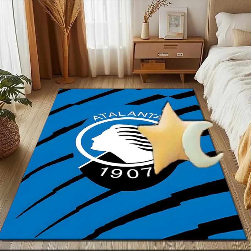 Football Atalanta Rug for Living Room, Game Rooms, Office, Bedroom, Office Floor Mat Playful Design, fan gifts Christmas decor