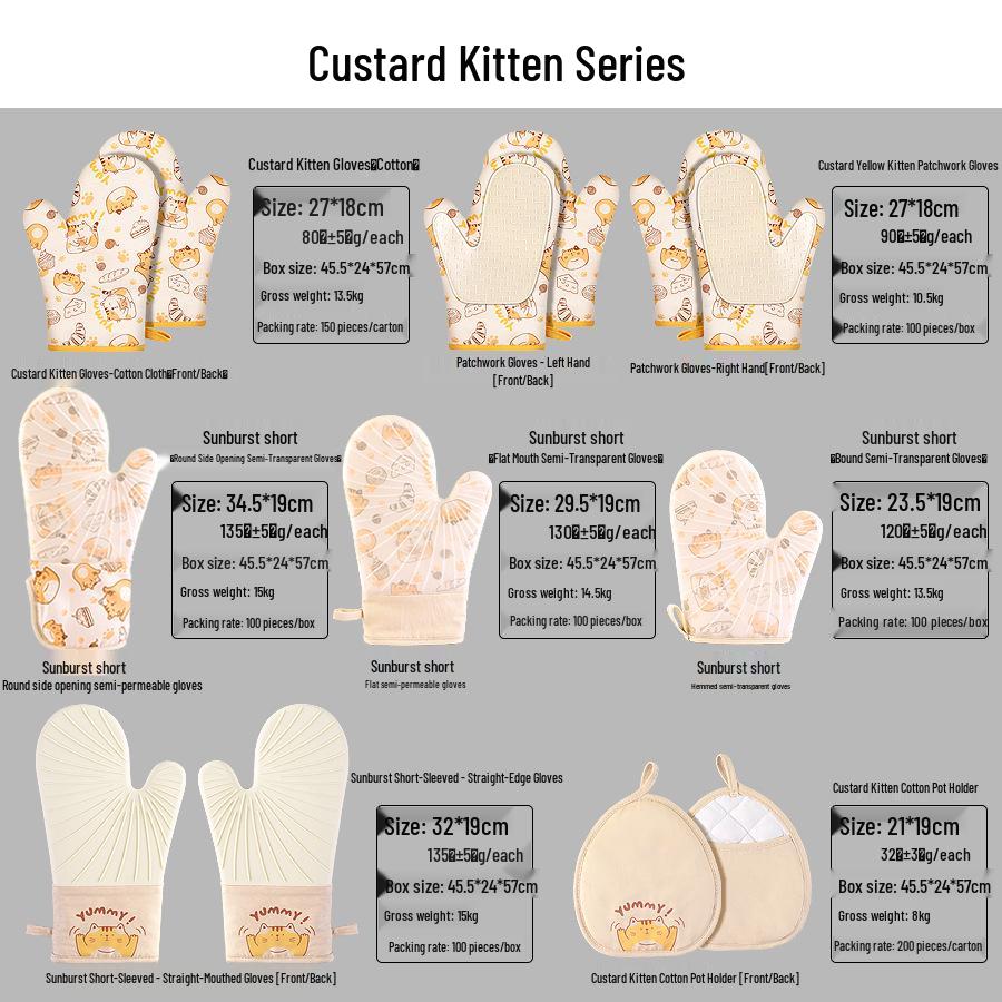 Силиконовые термостойкие кухонные перчатки и прихватки с рисунком белого медведя, набор