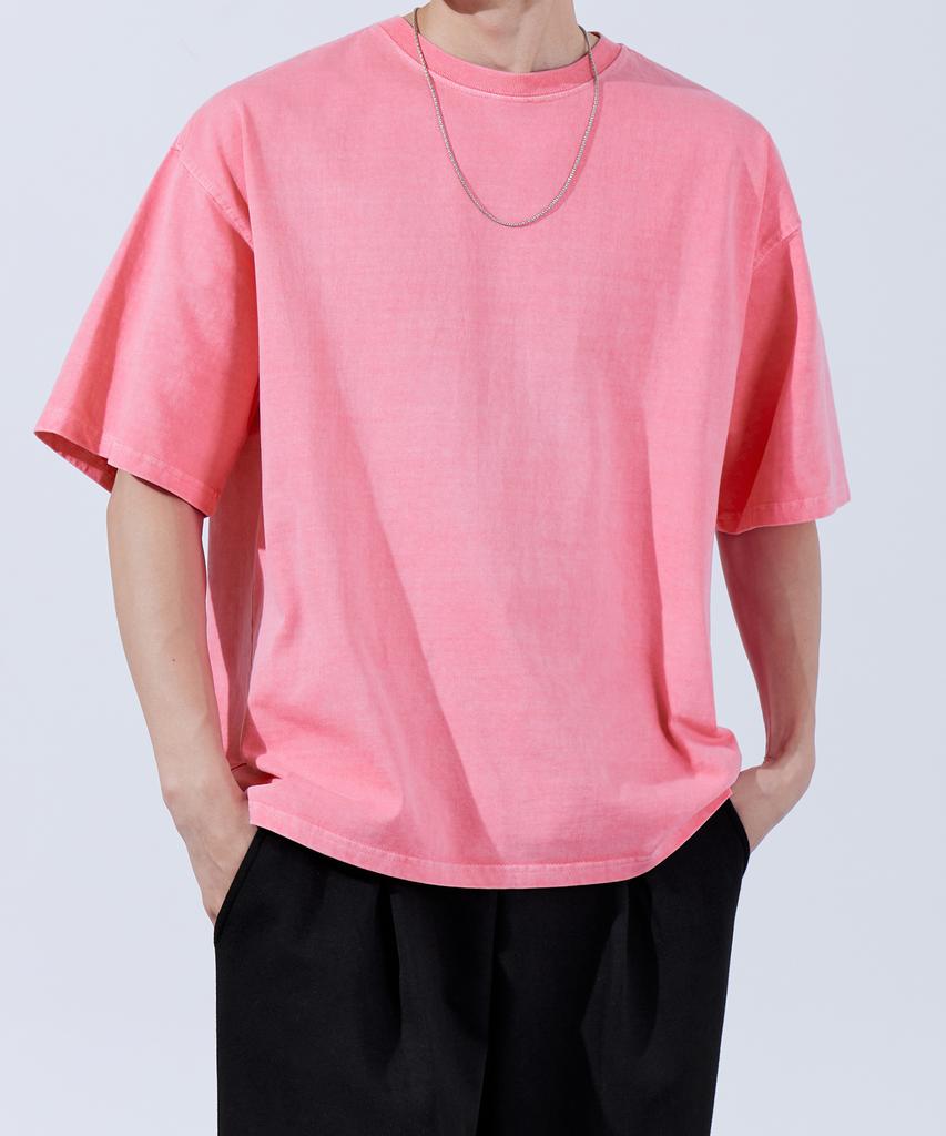 TOPBOY Heavy Duty Pigment Oversized Short Sleeve T-Shirt Dusty Pink