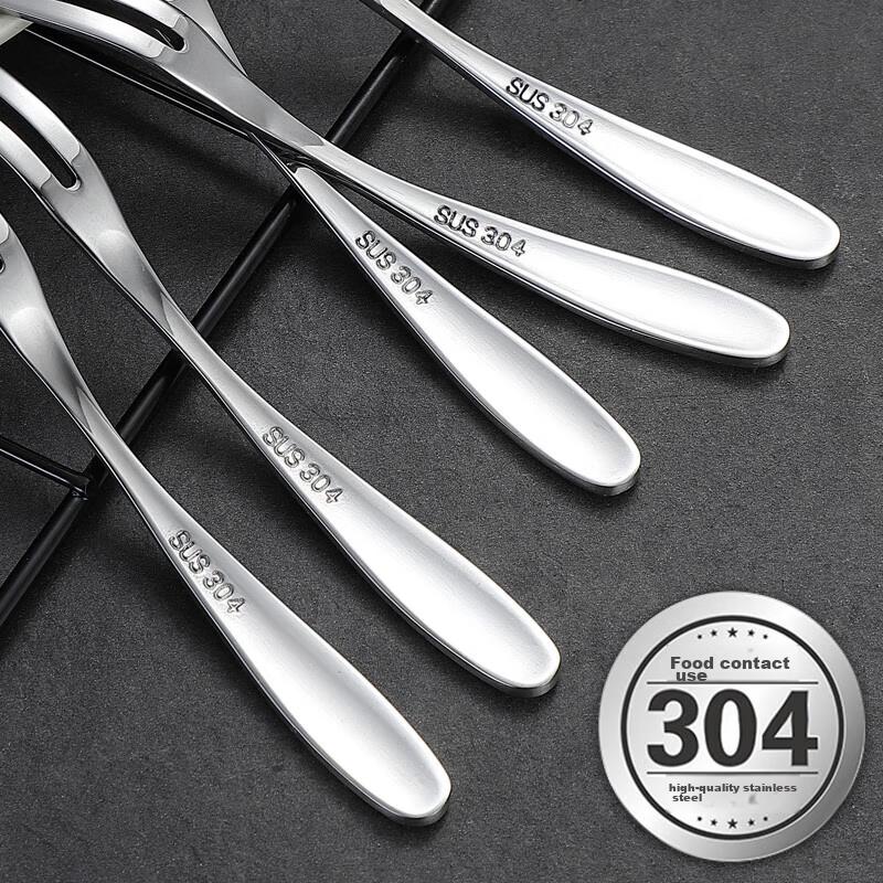 MAXCOOK 304 Stainless Steel Fruit Forks, Dessert Forks, Mooncake Forks, 5-Piece Set, MCGC795