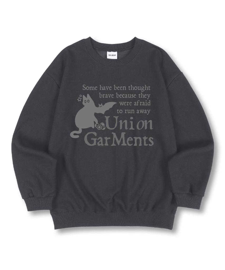 UNION GARMENTS Cat Brave Premium Double-Sided Oversized Sweatshirt 4 Colors