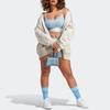 adidas Оригинальный бюстгальтер-топ с трилистником Spice Girl Collection, однотонный спортивный топ с логотипом и буквами, женские топы небесно-голубого цвета IC8525